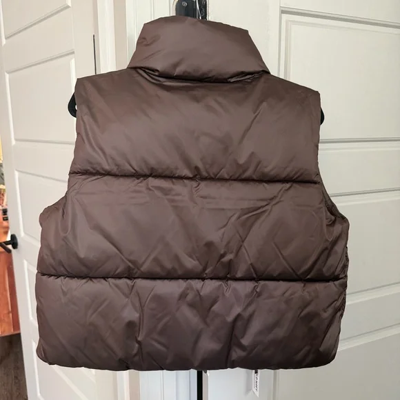 Old Navy Quilted Puffer Vest in French Roast - Picture 5 of 8